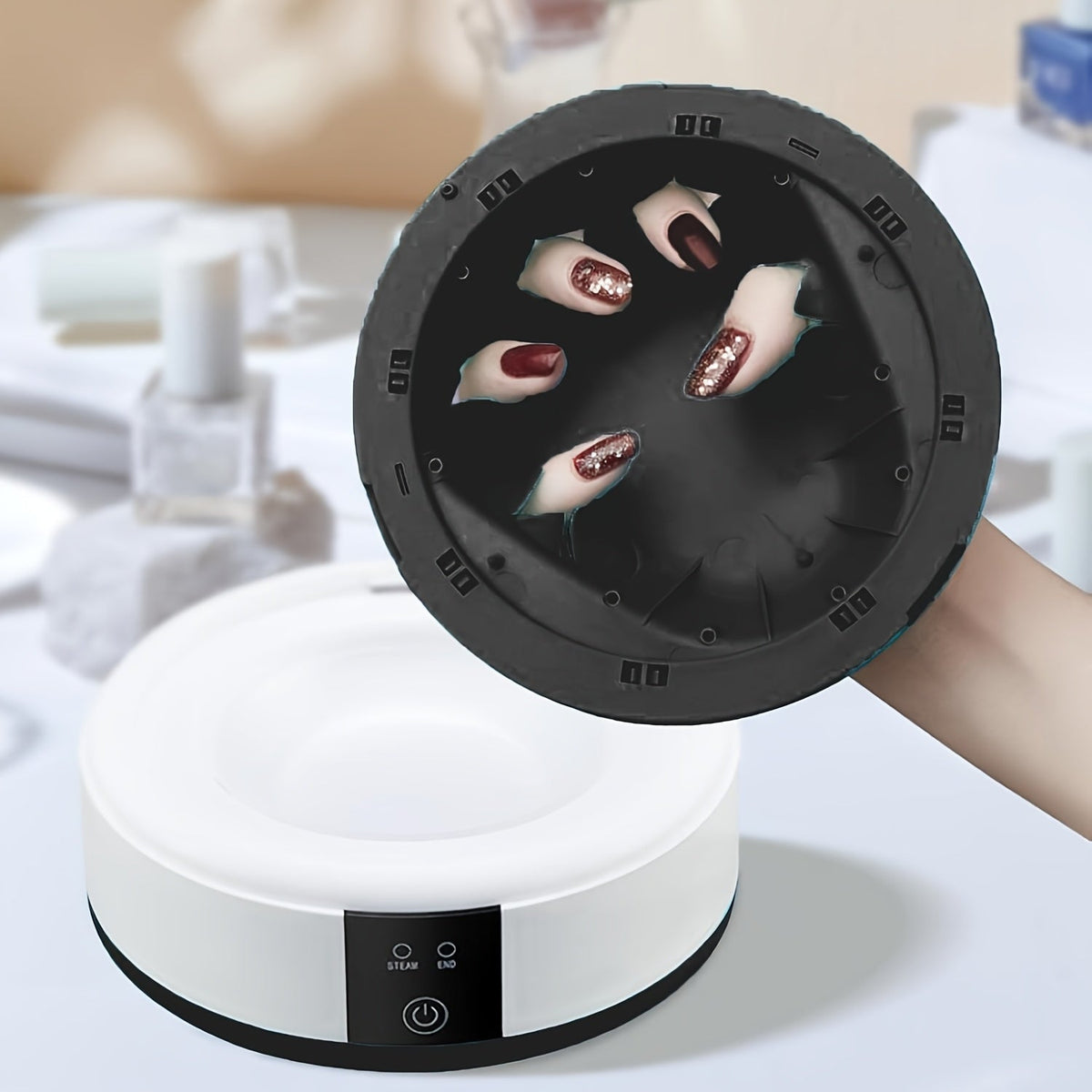 Electric Odorless UV Gel Polish Remover – Sleek Nail Steamer with Digital Display for Easy, Damage-Free Gel Removal at Home