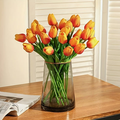 Artificial Tulip Set – 15-Piece Realistic Faux Flowers for Weddings, Home Décor, Parties, and Table Arrangements, Long-Lasting Beauty