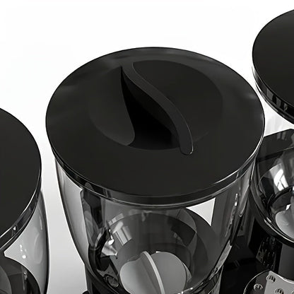 Three Grain Cereal Dispenser – Modern Black Kitchen Organizer with Snack Storage for Breakfast, Pantry, and Family Convenience