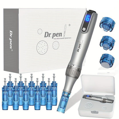 Motorized Microneedling Pen Kit with 20 Replacement Cartridges