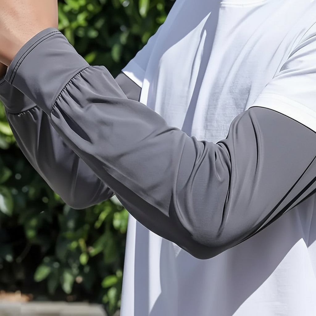 UV Protection Cooling Arm Sleeves – Half-Finger Design, Sweat-Wicking Fabric for Outdoor Sports & Running