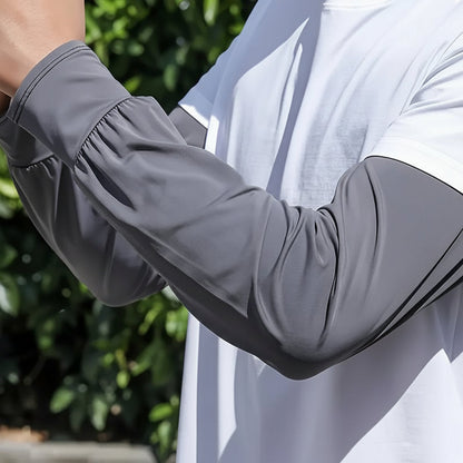 UV Protection Cooling Arm Sleeves – Half-Finger Design, Sweat-Wicking Fabric for Outdoor Sports & Running