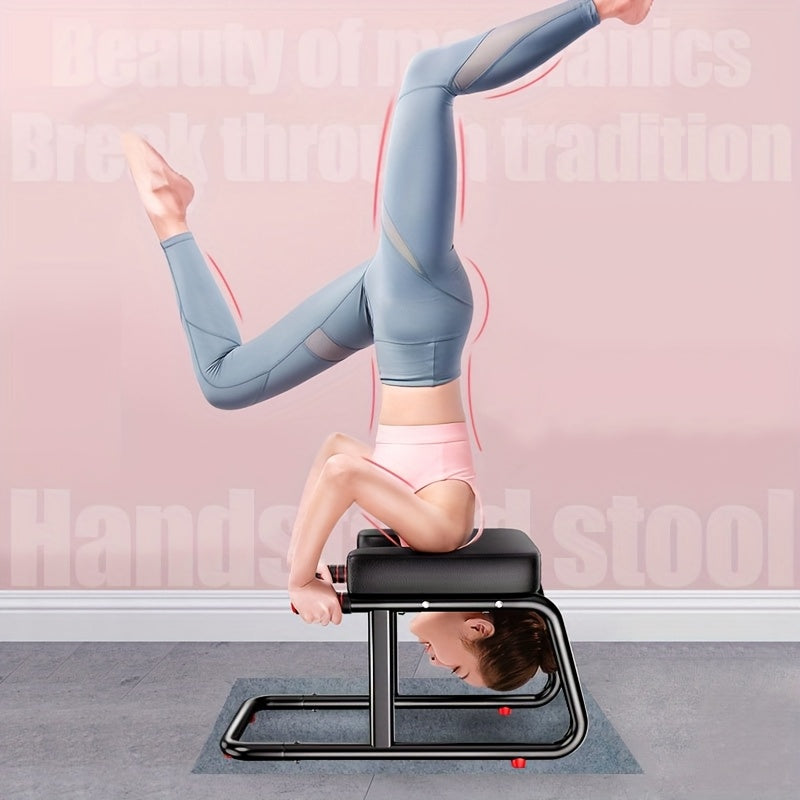 Anti-Slip Yoga Pilates Inversion Stool – 500Lb  Chair, Upright Fitness Aid for Safe Inversion Therapy with Padded Seat and Arm Support