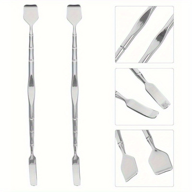 Stainless Steel Blackhead Scraper with Leather Case – Multi-Purpose Pore Extractor Tool for Safe Blackhead Removal, Facial Massage & Skincare Treatment