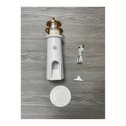 Lighthouse Night Light – Projection Moon Lamp with Human Motion Sensor, Adjustable Brightness, and Decorative Design for Home and Bedroom