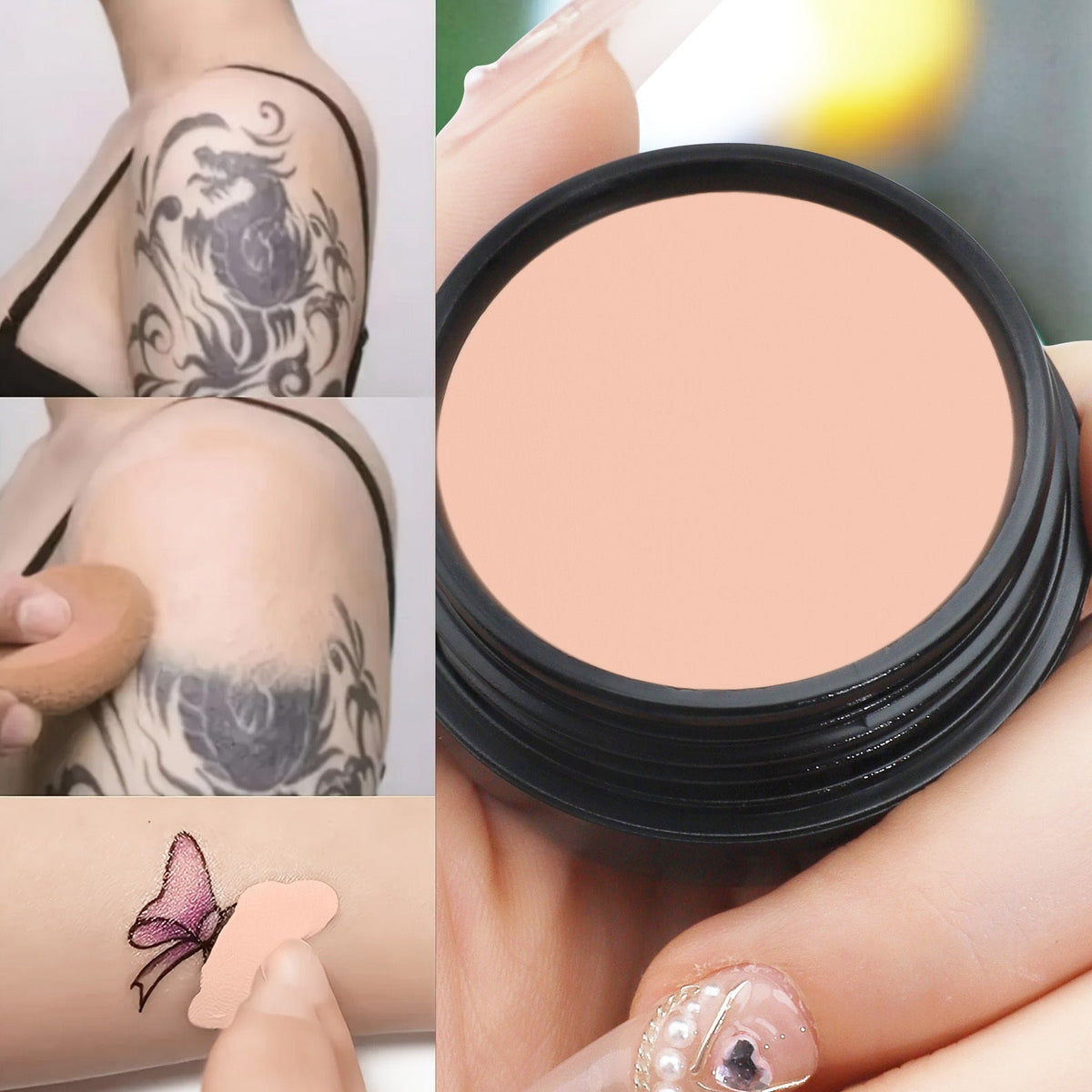 Waterproof Full Coverage Concealer – Plant-Based Matte Cream to Hide Scars, Blemishes & Dark Spots for All Skin Tones