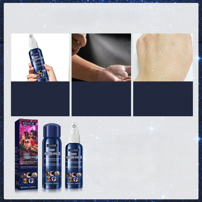 Flash Glitter Spray – 60 ml Starry Sky Body & Face Spray for Nightclub or Party Use, Safe Cosmetic Flash Glitter for Dates