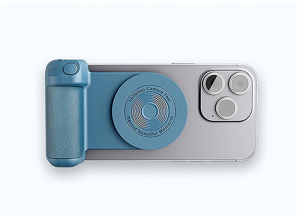 Magnetic Bluetooth Selfie Camera Handle – Anti-Shake Phone Holder with Wireless Charging & Tripod Stand for Creative Photography