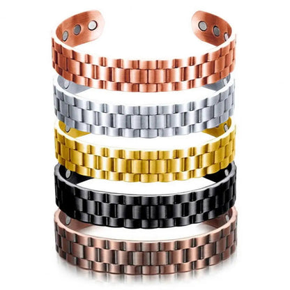 Magnetic Copper Bracelet - Men's Health Wristband for Circulation Support, Stylish Antioxidant Therapy Jewelry