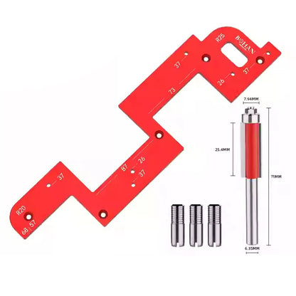 Invisible Recessed Handle Notch Template – Cabinet & Wardrobe Slot Positioning Tool for Handle-Free Door Installation