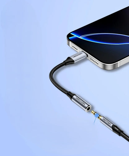 Vention HiFi DAC Audio Adapter – USB-C to 3.5mm Jack Headphone Cable for iPhone 16, Samsung & Universal Audio Devices