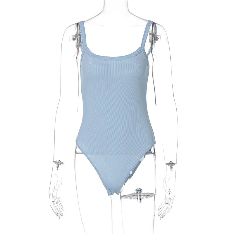 Strappy Bodycon Bodysuit – Sleeveless Sheer Jumpsuit for a Sexy Summer Look Perfect for Beach Getaway