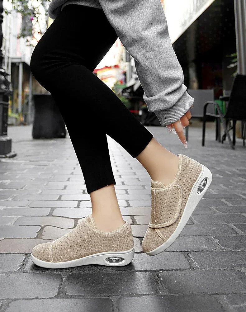 Orthopedic Sneakers for Women – Comfortable Adjustable Diabetic Walking Shoes for Swollen Feet and Soft Support