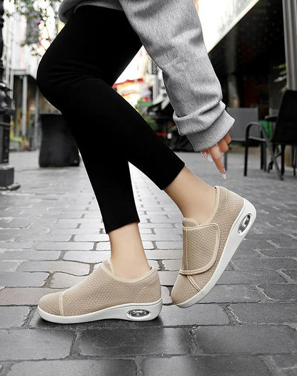 Orthopedic Sneakers for Women – Comfortable Adjustable Diabetic Walking Shoes for Swollen Feet and Soft Support