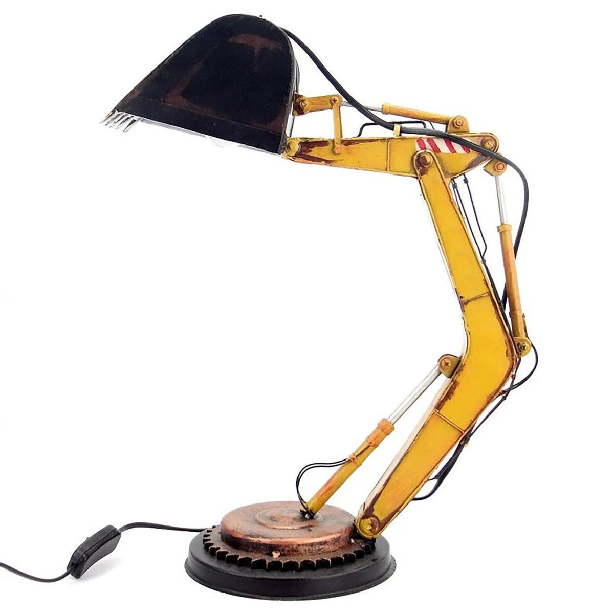 Excavator LED Table Lamp - Creative Construction Vehicle Desk Light for Kids Bedrooms, Reading and Unique Decor