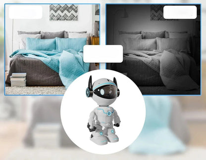 Smart WiFi Security Robot Camera – 5MP Night Vision Baby Monitor with Two Way Auto Tracking