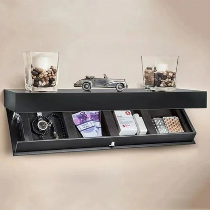 Modern Minimalist Wall-Mounted Wine Rack with Hidden Storage – Sleek Secret Compartment Shelf for Smart, Stylish Living