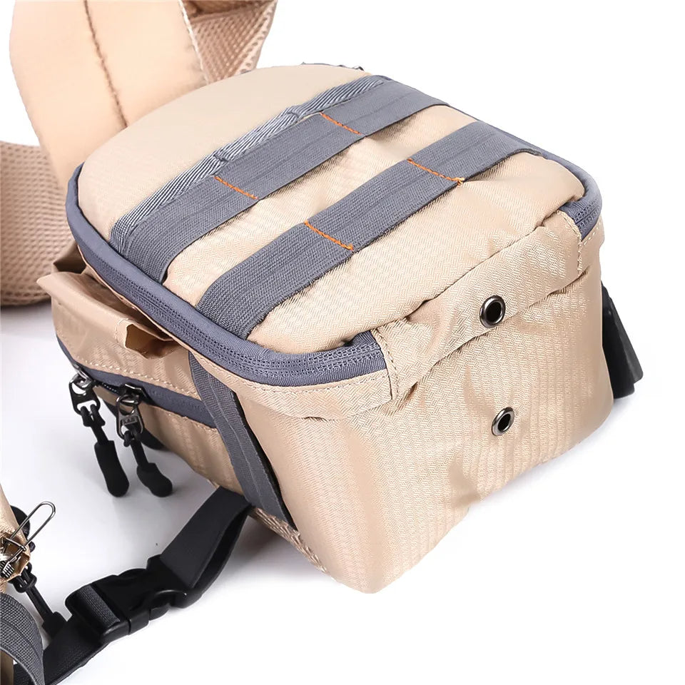 Multi-functional Compact Fly Fishing Tackle Bag – Lightweight Adjustable Chest Pack for Men & Women, Convenient Outdoor Fishing Storage and Mobility