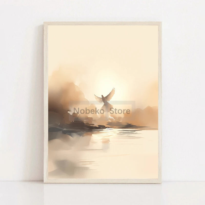 Modern Christian Jesus Poster - Inspirational Bible Verse Canvas Wall Art for Living Room Faith Decor & Religious Gift