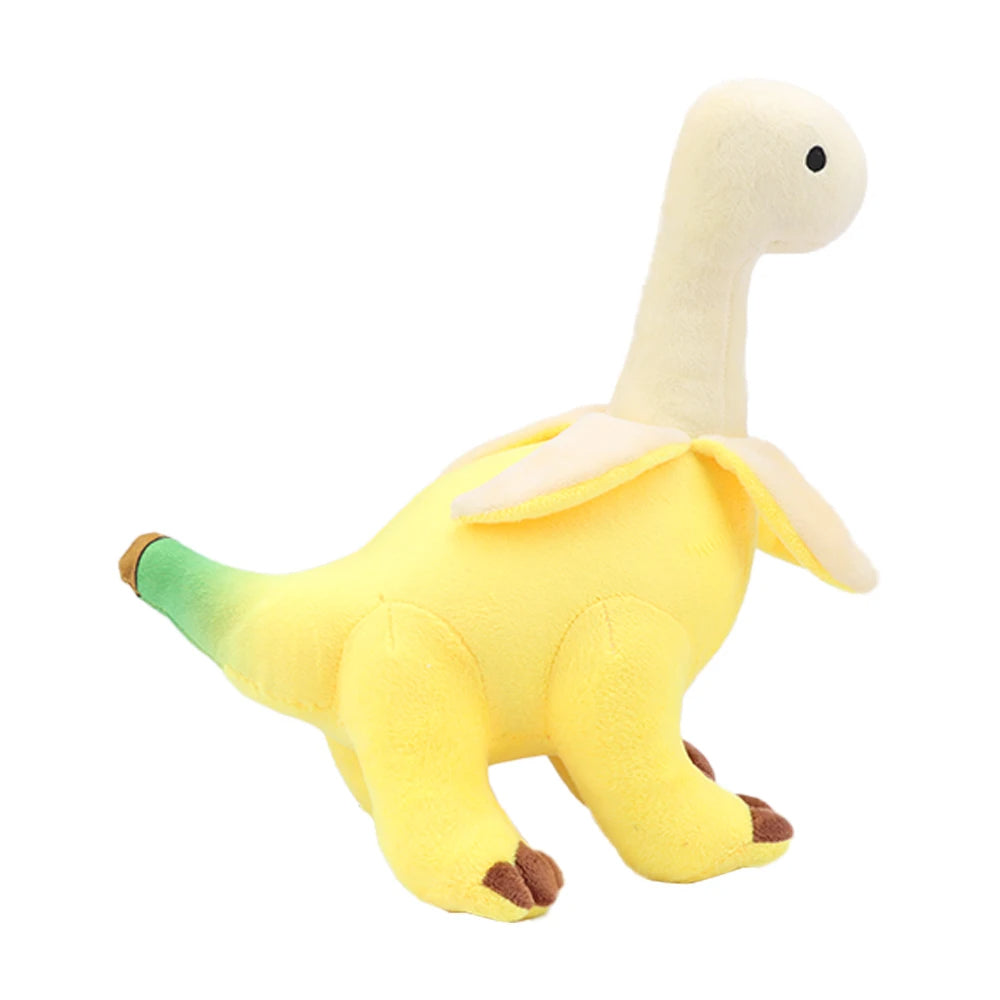 Banana Brontosaurus Plush Toy – Soft Dinosaur Stuffed Animal, Kawaii Peeled Plushie Gift for Kids & Collectors, Cuddly & Unique