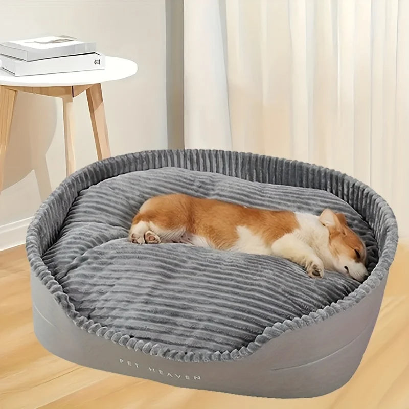 Ultra-Soft Plush Dog Bed - Bite-Resistant, Dirt-Proof, Machine Washable Cozy Haven for All Season Pet Comfort