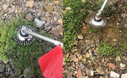 Heavy-Duty Mower Wire Weeding Wheel – Universal Lawn Mower Accessory with 6" and 8" Twisted Wire Heads for Fast, Efficient Garden Cleaning