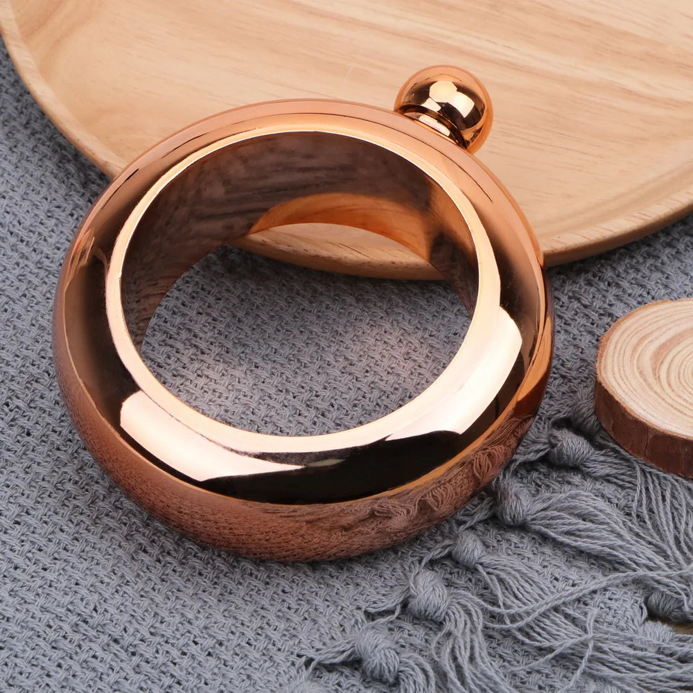 Bracelet Hip Flask for Women – 3.5oz Round Wine Bangle Holds Whiskey, Vodka, or Liquor with Elegant Hidden Functionality