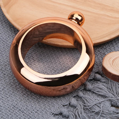 Bracelet Hip Flask for Women – 3.5oz Round Wine Bangle Holds Whiskey, Vodka, or Liquor with Elegant Hidden Functionality