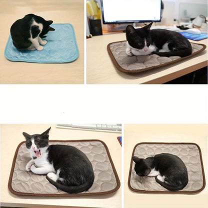 Cooling Pet Mat for Summer - 40in Ice Silk Sleep Pad for Dogs & Cats