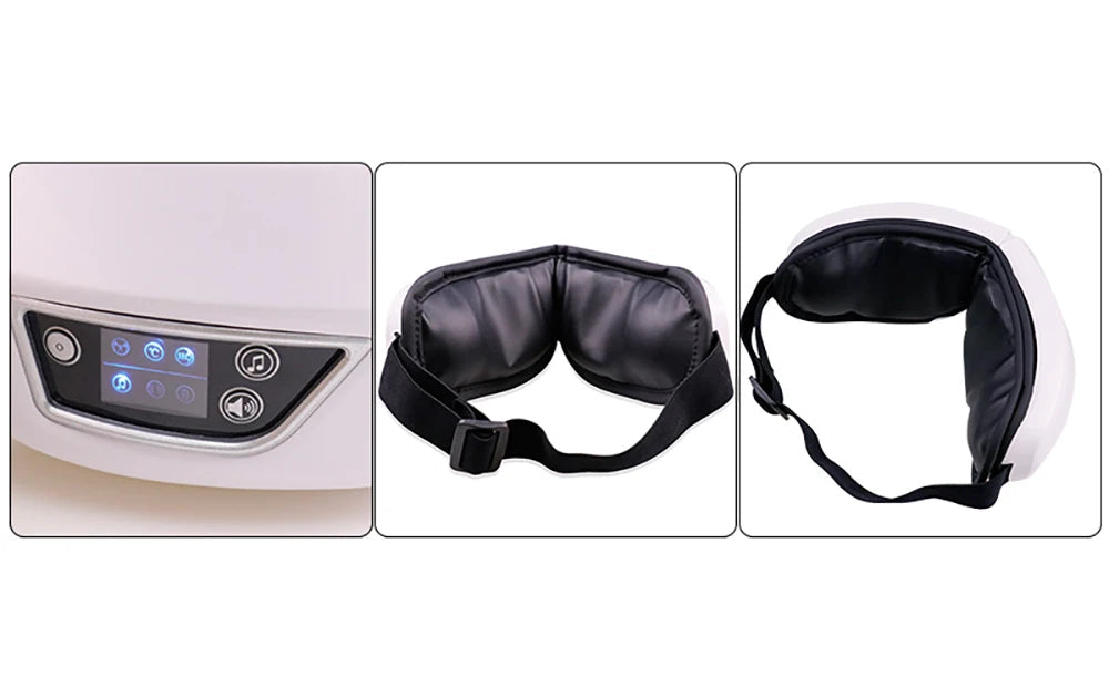 Smart Vibration Eye Massager - Bluetooth Relaxing Sleep Mask for Eye Strain Relief