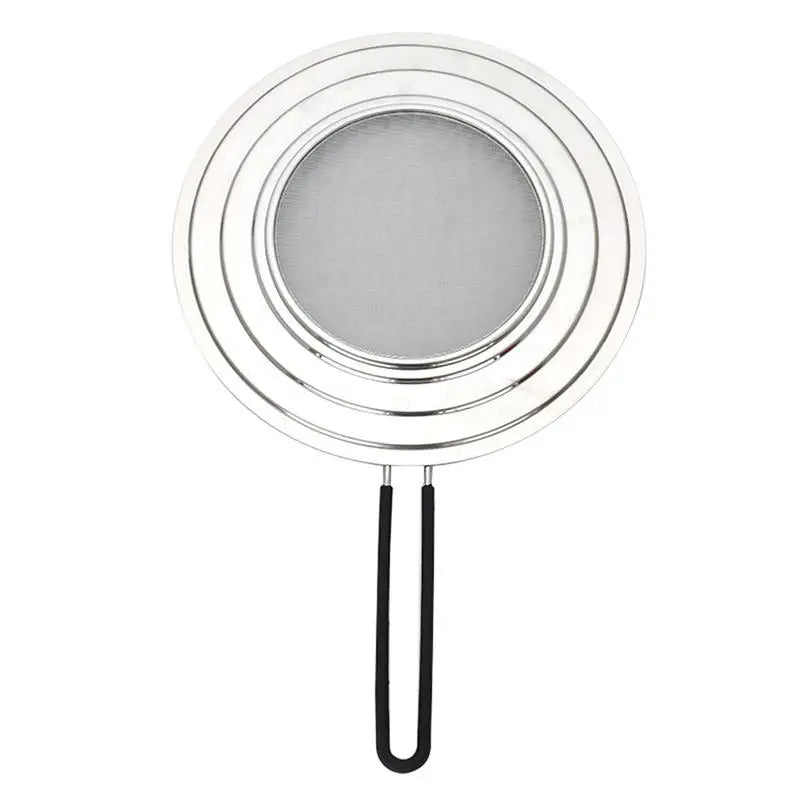 Heat-Resistant Silicone Splatter Screen – Oil Splash Guard with Handle for Clean, Safe, and Mess-Free Cooking