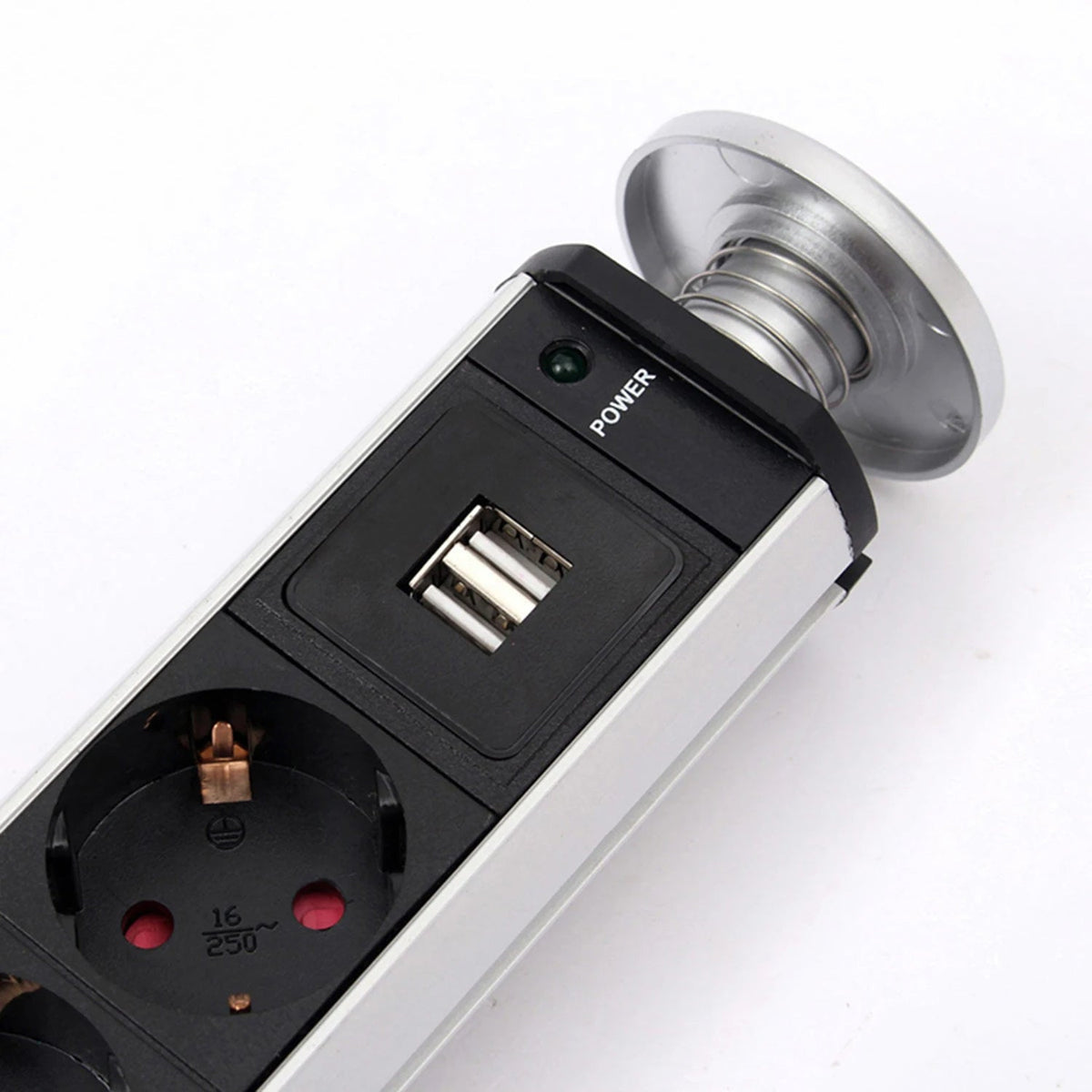 Melery Pop-Up Table Socket – Germany Power Point with USB-C, EU Outlets & Tabletop Charger for Kitchens & Offices