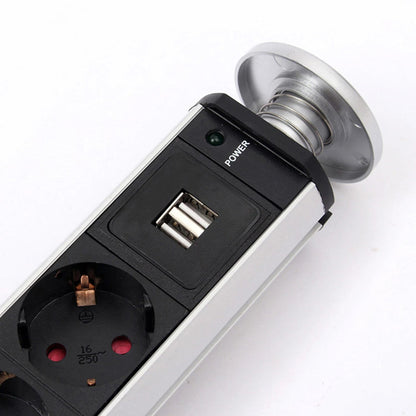 Melery Pop-Up Table Socket – Germany Power Point with USB-C, EU Outlets & Tabletop Charger for Kitchens & Offices