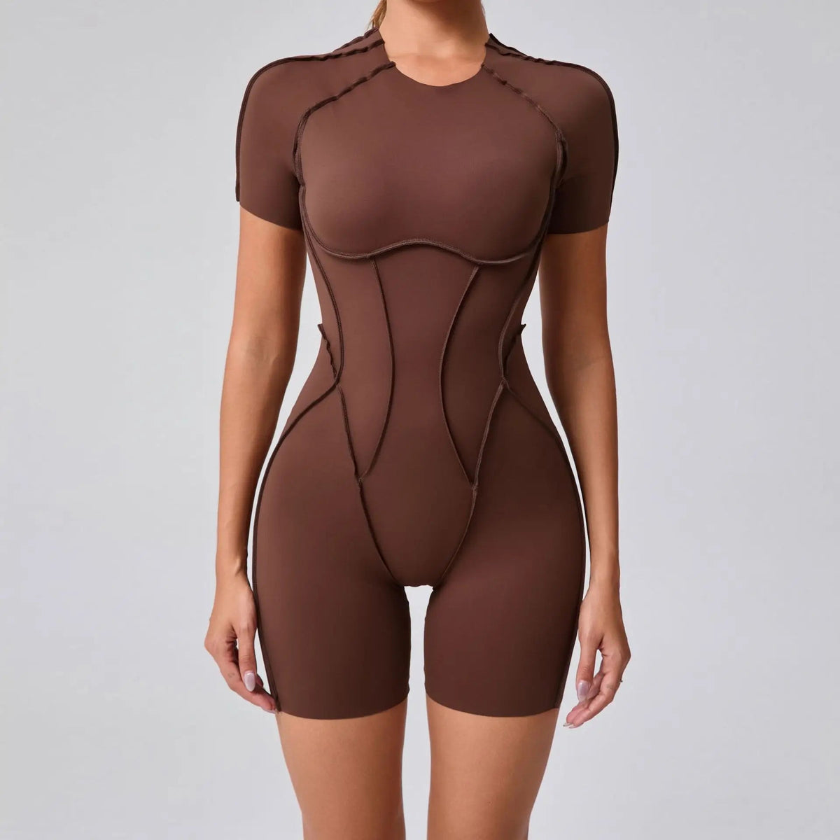 Women Workout Jumpsuit – Long Sleeve Fitness Overalls for Yoga, Gym Training and Active Sportswear Style