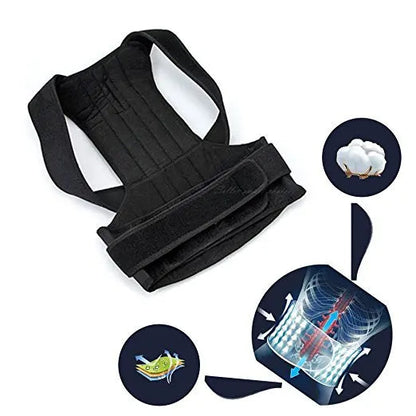Adjustable Posture Corrector Corset - Back Straightener with Lumbar Support for Scoliosis & Pain Relief in Daily Use