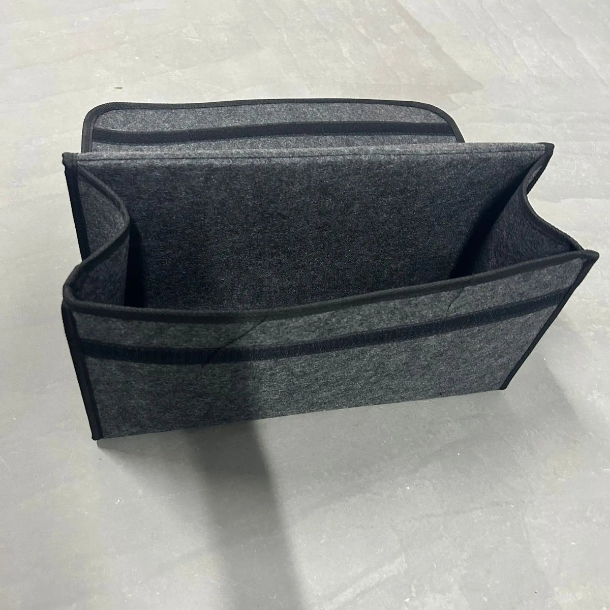 Car Boot Storage Organizer - Gray Anti-Slip Felt Compartment for Tools & Accessories