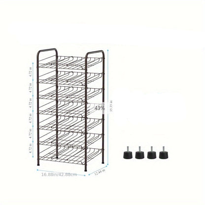 Adjustable Large Metal Can Rack Organizer – Multi-Tier Pantry Shelf for 84 Cans, Space-Saving Kitchen Cabinet Storage with Custom Dividers
