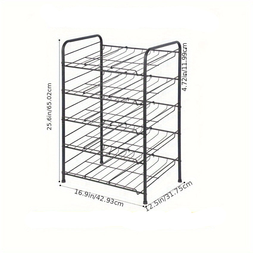 Adjustable Large Metal Can Rack Organizer – Multi-Tier Pantry Shelf for 84 Cans, Space-Saving Kitchen Cabinet Storage with Custom Dividers