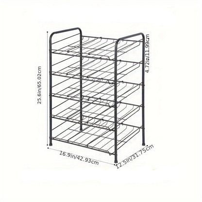 Adjustable Large Metal Can Rack Organizer – Multi-Tier Pantry Shelf for 84 Cans, Space-Saving Kitchen Cabinet Storage with Custom Dividers