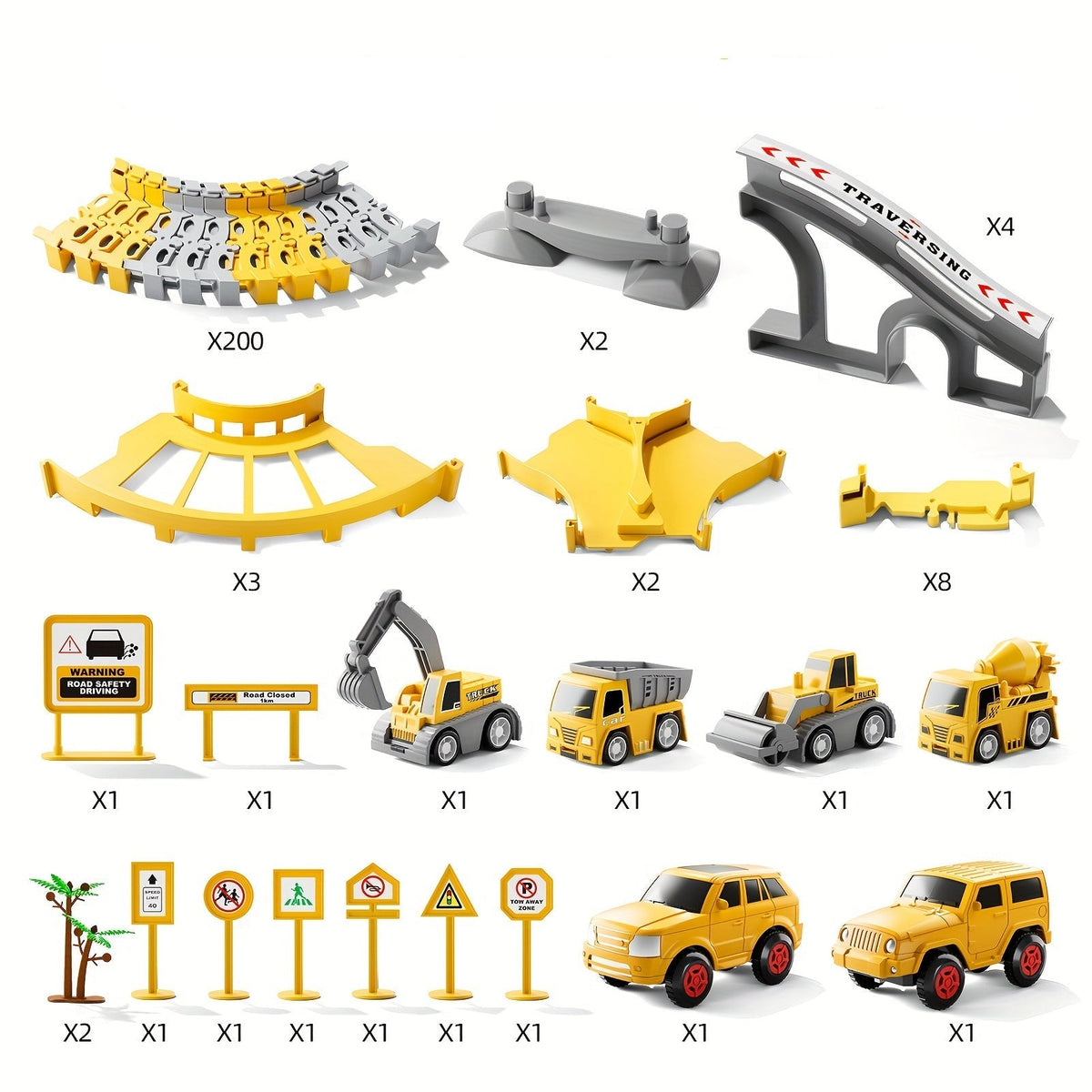 Race Track Construction Toy Set – 236pcs Building Playset for Boys Ages 3–7, Creative Gift for Toddlers and Kids
