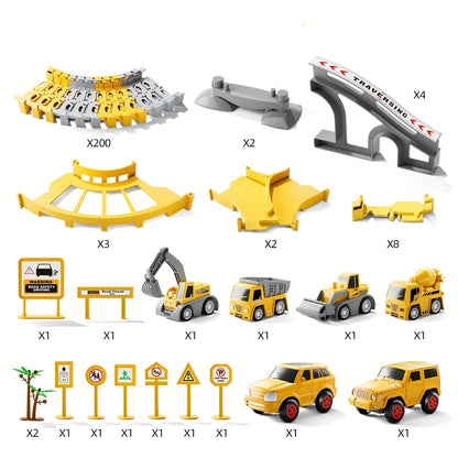 Race Track Construction Toy Set – 236pcs Building Playset for Boys Ages 3–7, Creative Gift for Toddlers and Kids