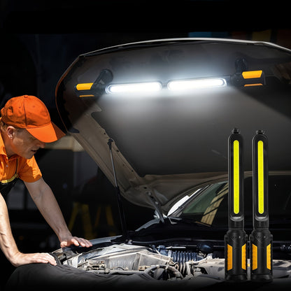 Rechargeable LED Work Light – 2400LM Underhood Magnetic Bar Lamp with Adjustable Brightness for Garage, Car Repair, and Workshop
