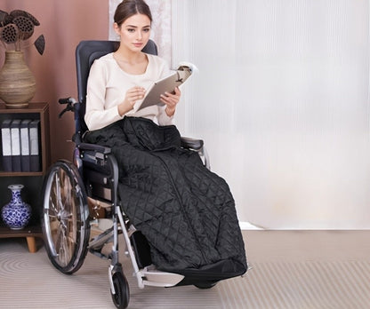 Warm Wheelchair Blanket – Thickened Waterproof Double-Layered Oxford Cloth Cover for Elderly & Sick in Autumn/Winter