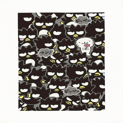 Kitty Flannel Blanket –  Soft Plush Throw with Cat & Floral Pattern for Bed, Couch & Travel Comfort