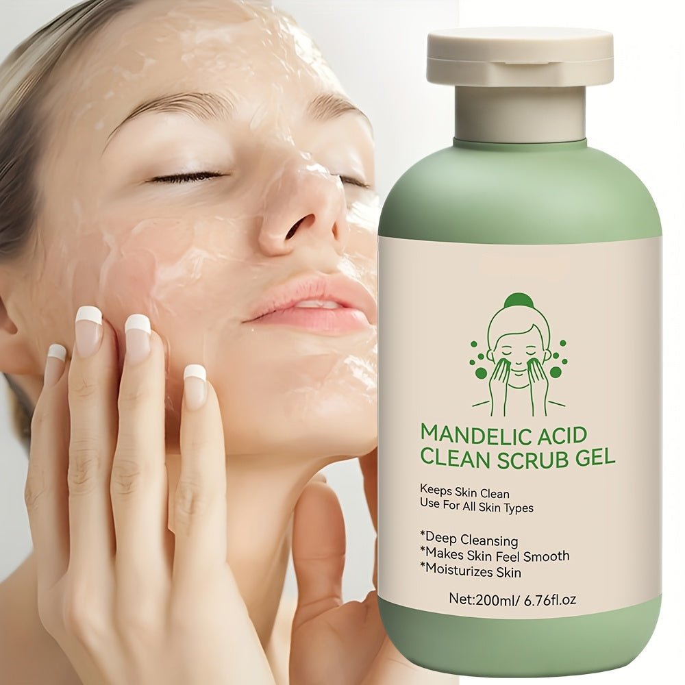 Mandelic Acid Scrub Gel – Gentle Exfoliating Face Cleanser for Smooth Skin, Oil Control, and Clear Complexion Without Harsh Irritation