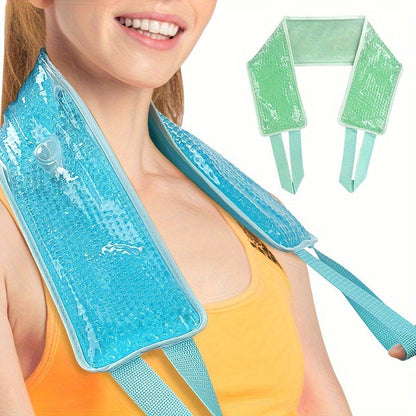 Reusable Gel Bead Hot & Cold Therapy Pack – Neck and Shoulder Ice Wrap for Pain Relief, Flexible Fit, and Dual Temperature Treatment