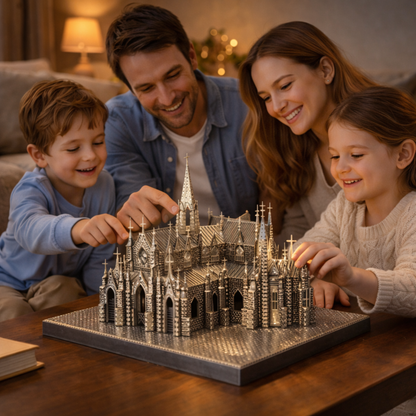 Metal Cathedral Puzzle – 3D St. Patrick’s Laser-Cut DIY Assembly Model Kit for Creative Gifts
