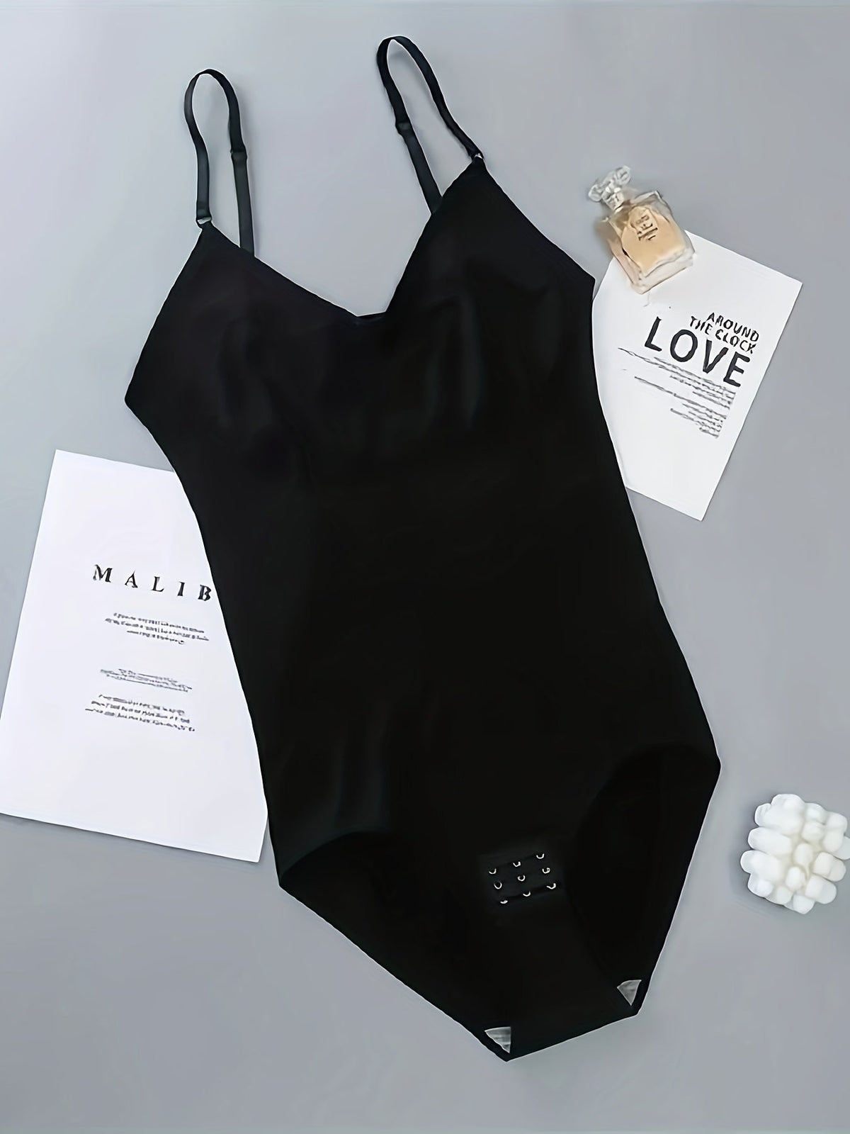 Women’s Seamless Bodysuit – Black Everyday Tummy Control Shaper with Butt Lifting, Compression Waist Trainer, and Breathable Nylon Fabric