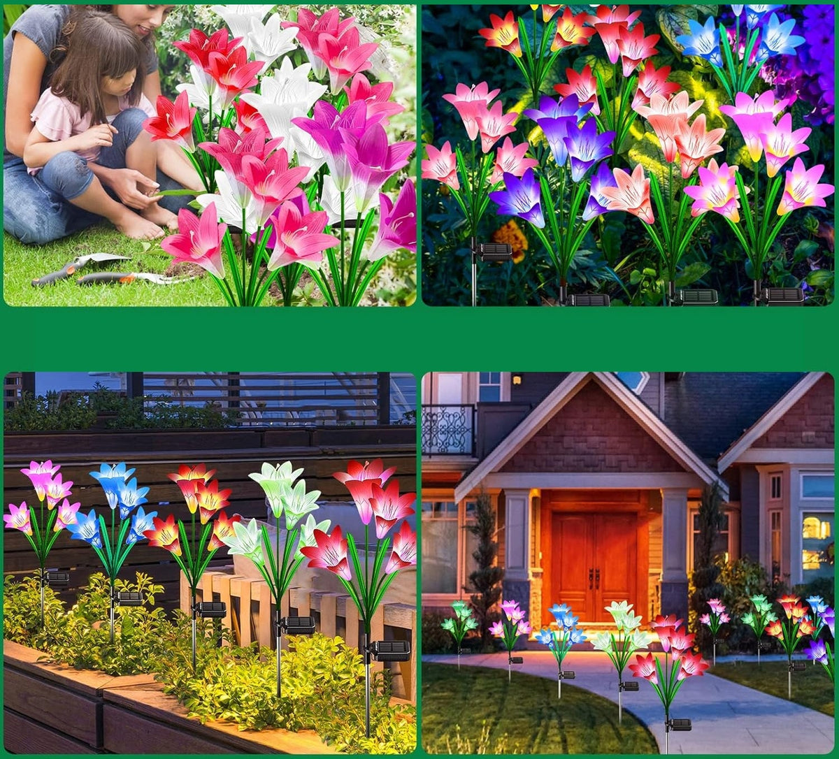 Waterproof Solar Orchid Flower Garden Lights – LED Decorative Landscape Lamps for Yard