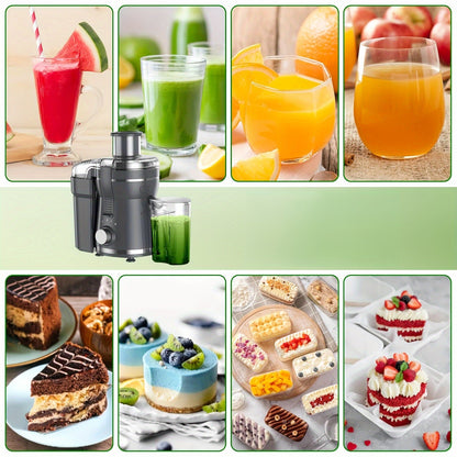 Centrifugal Juicer Machine –500W Wide Mouth Feed Chute, BPA-Free Stainless Steel, Dishwasher Safe, High-Speed Extraction for Fresh Fruit and Vegetables